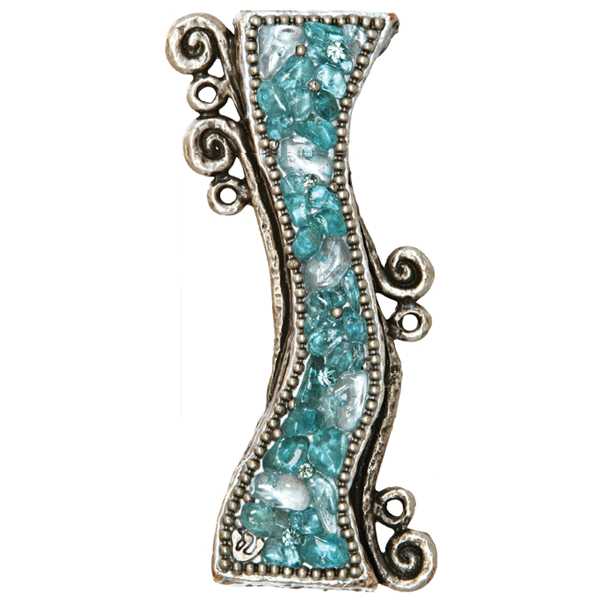 Aqua Marine Mezuzah Case