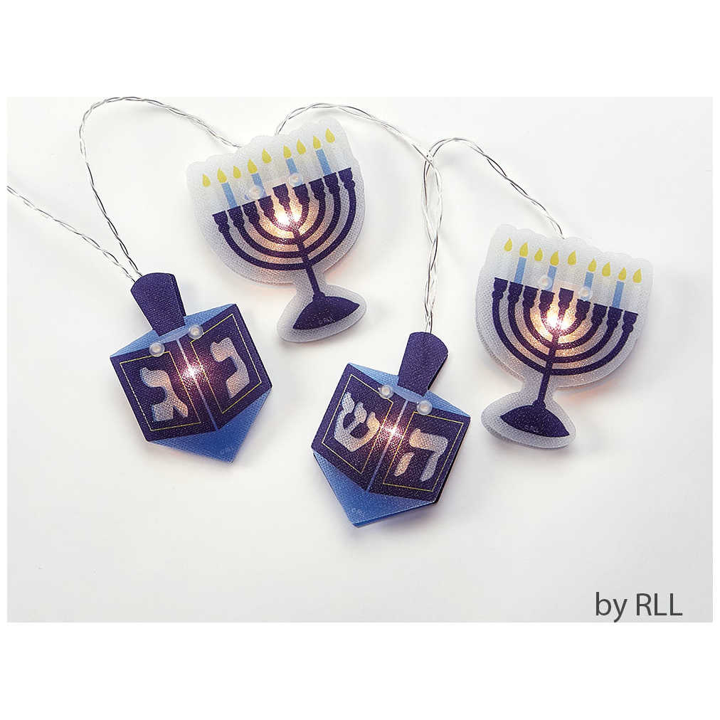 Battery Operated Hanukkah Hologram Light Set -Perfect For Hanukkah