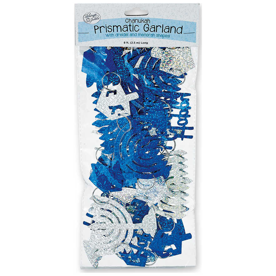 Chanukah Prismatic Garland -Perfect For Hanukkah
