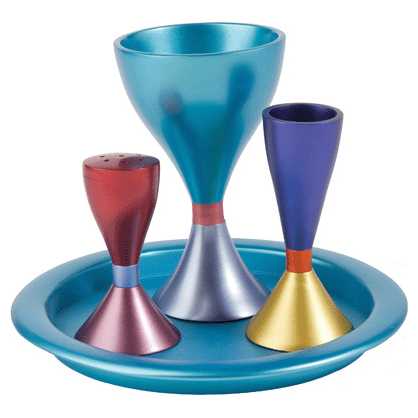 Color Block Anodized Havdalah Set