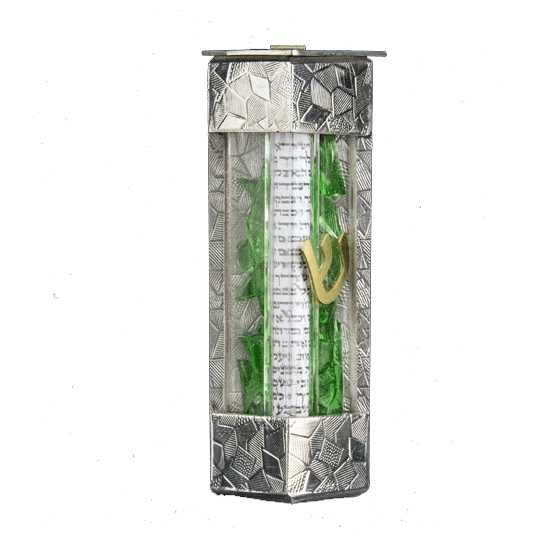 Contemporary Wedding Glass Keepsake Mezuzah Case