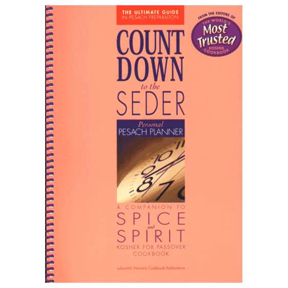 Count Down To The Seder: Personal Pesach Planner -Perfect For Passover