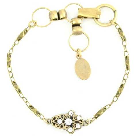 Crystal Adorned Hamsa Bracelet