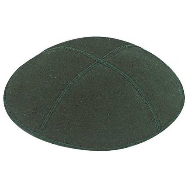 Dark Green Suede Kippah