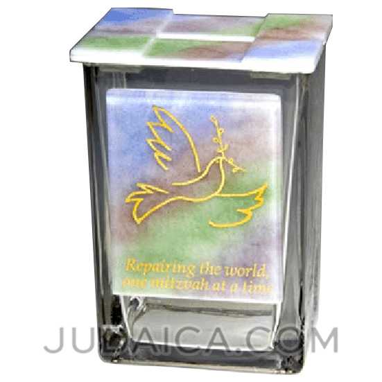 Dove Rainbow Tzedakah Box