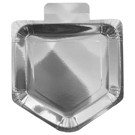 Dreidel Shaped 7Inch Paper Plates, Silver - Pack Of 10 -Perfect For Hanukkah
