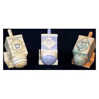 Exquisite Clay Patina Dreidel -Perfect For Hanukkah