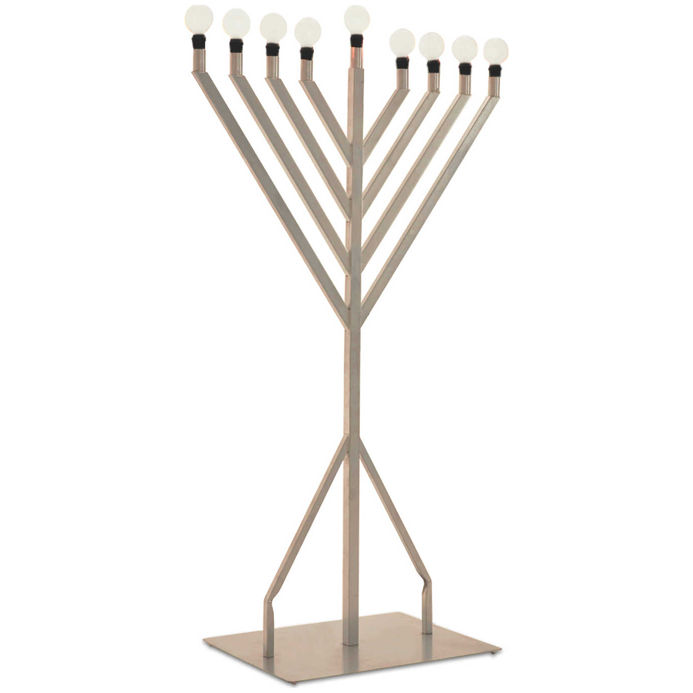 Extra Large Expandable 3 To 6 Foot Electric Display Menorah With Bulbs (Gold) -Perfect For Hanukkah