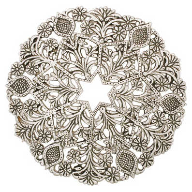 Filigree Flowers Aluminum Trivet