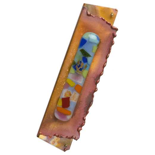 Folded Copper Mezuzah Case