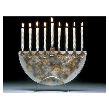 Frosted Collage Menorah -Perfect For Hanukkah