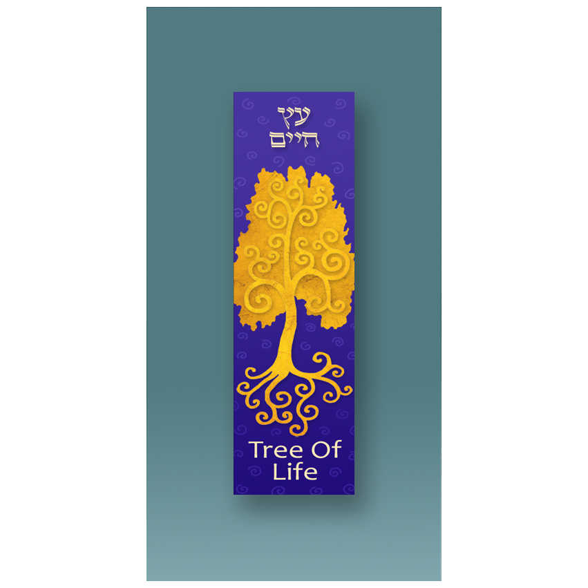 Gold Tree Of Life Car Mezuzah Case By Mickie Caspi