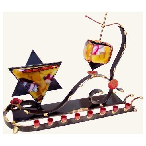 Golden Gelt Combo Menorah -Perfect For Hanukkah