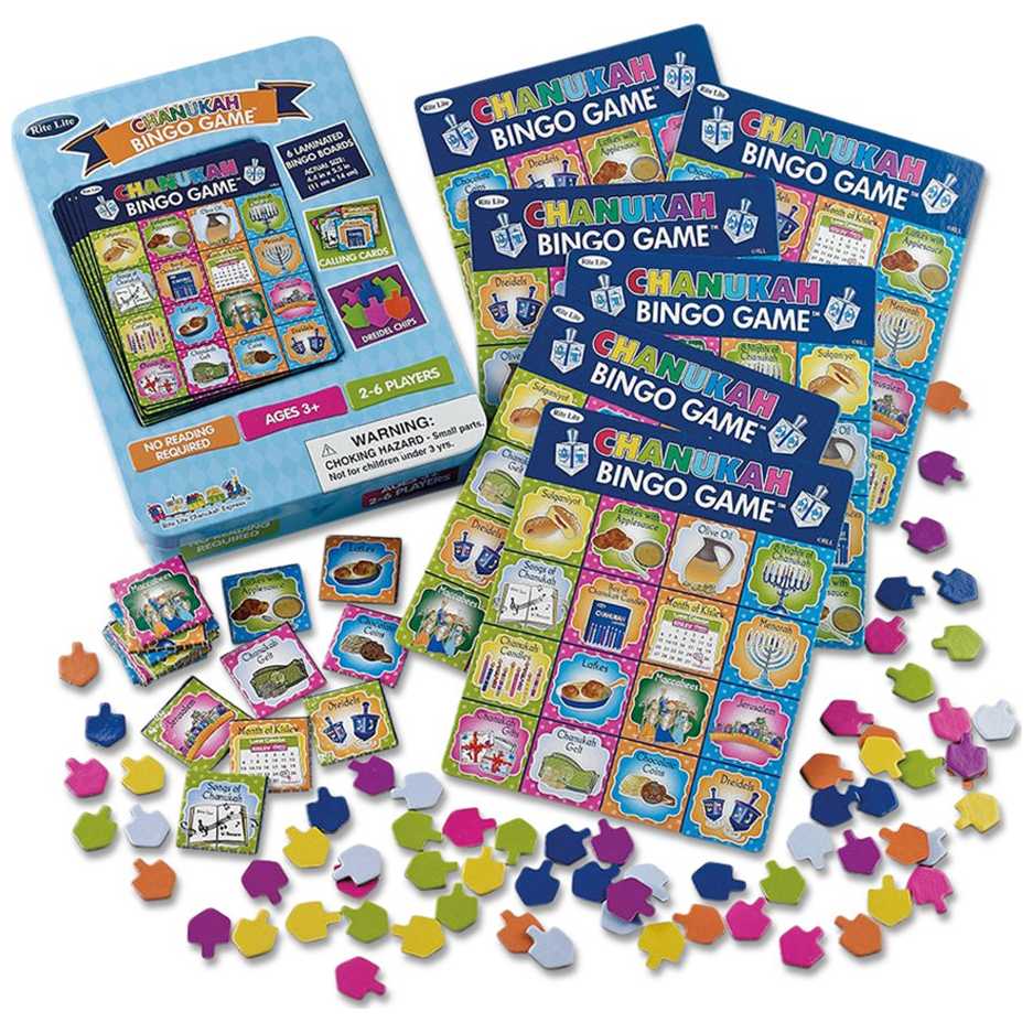 Hanukkah Bingo Game In Collectible Tin -Perfect For Hanukkah