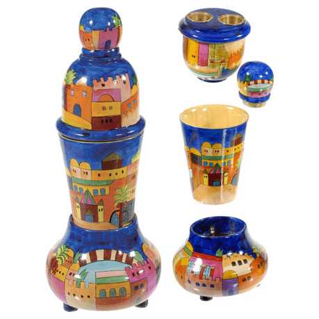 Jerusalem Travel Shabbat & Havdalah Set -Perfect For Shabbat