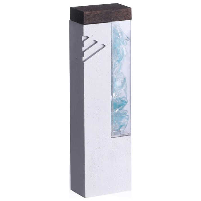 Light Gray Modern Minimalist Cement Wedding Keepsake Mezuzah Case By Project Lev