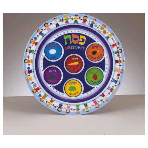 Melamine Multi-Color Seder Plate -Perfect For Passover