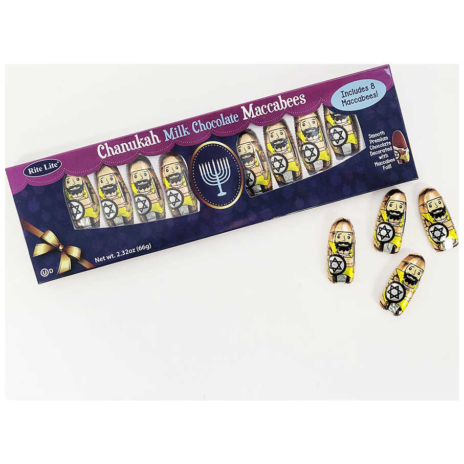 Milk Chocolate Maccabees - Box Of 8 -Perfect For Hanukkah