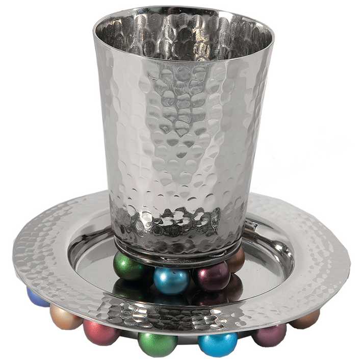 Multicolor Beaded Kiddush Cup