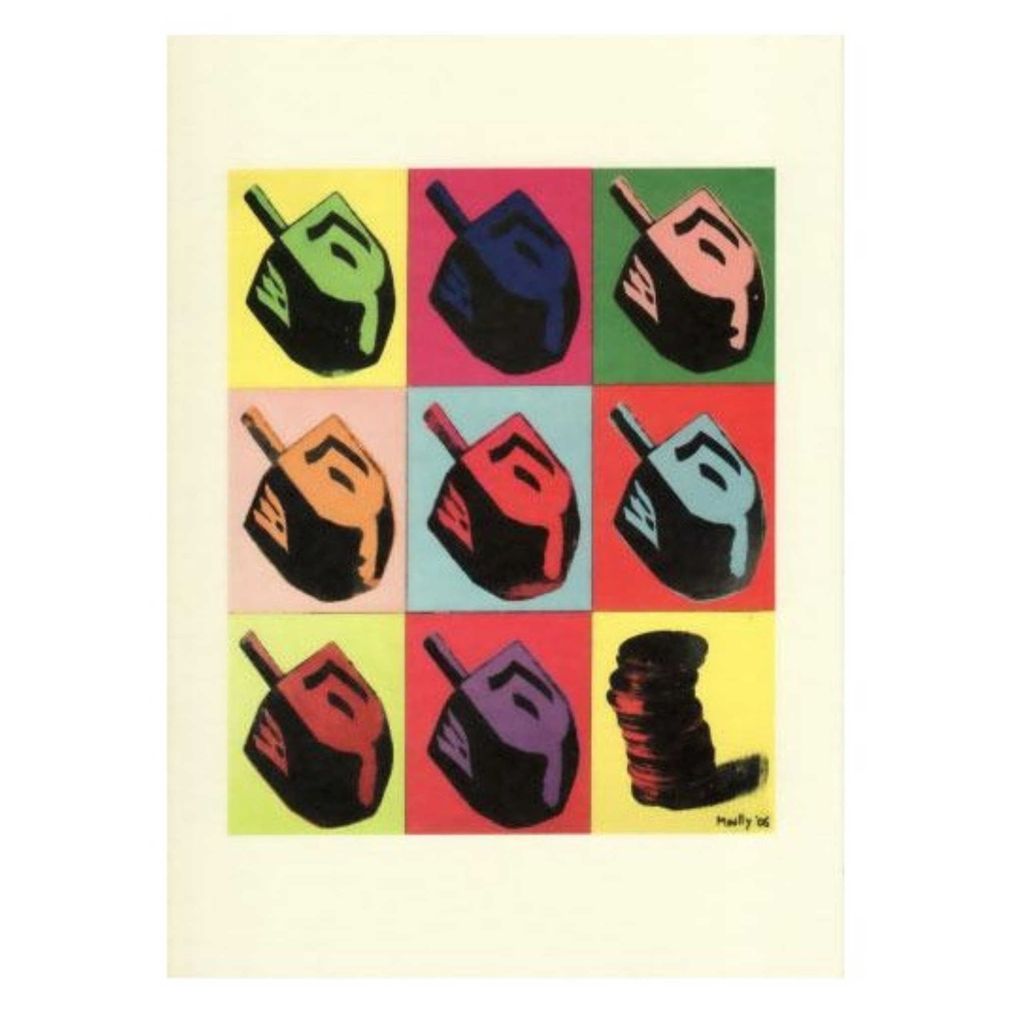 Nine Dreidels - Box Of 10 Cards -Perfect For Hanukkah