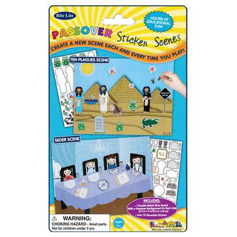 Passover Sticker Scenes - With Reusable Stickers -Perfect For Passover