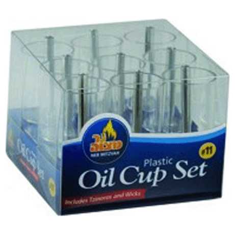 Plastic Menorah Oil Cup Set - Small -Perfect For Hanukkah