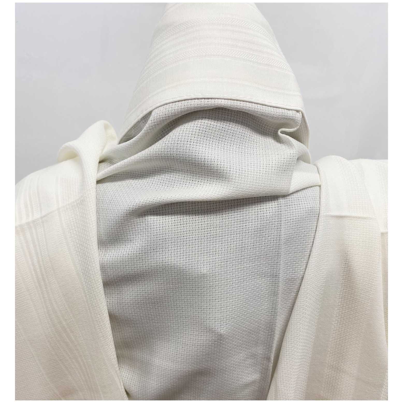Premiere Weave Non-Slip Wool Tallis With White Stripes And Sefardic Tied Tzitzis
