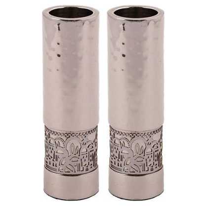 Round Jerusalem Cutout Metal Candlesticks
