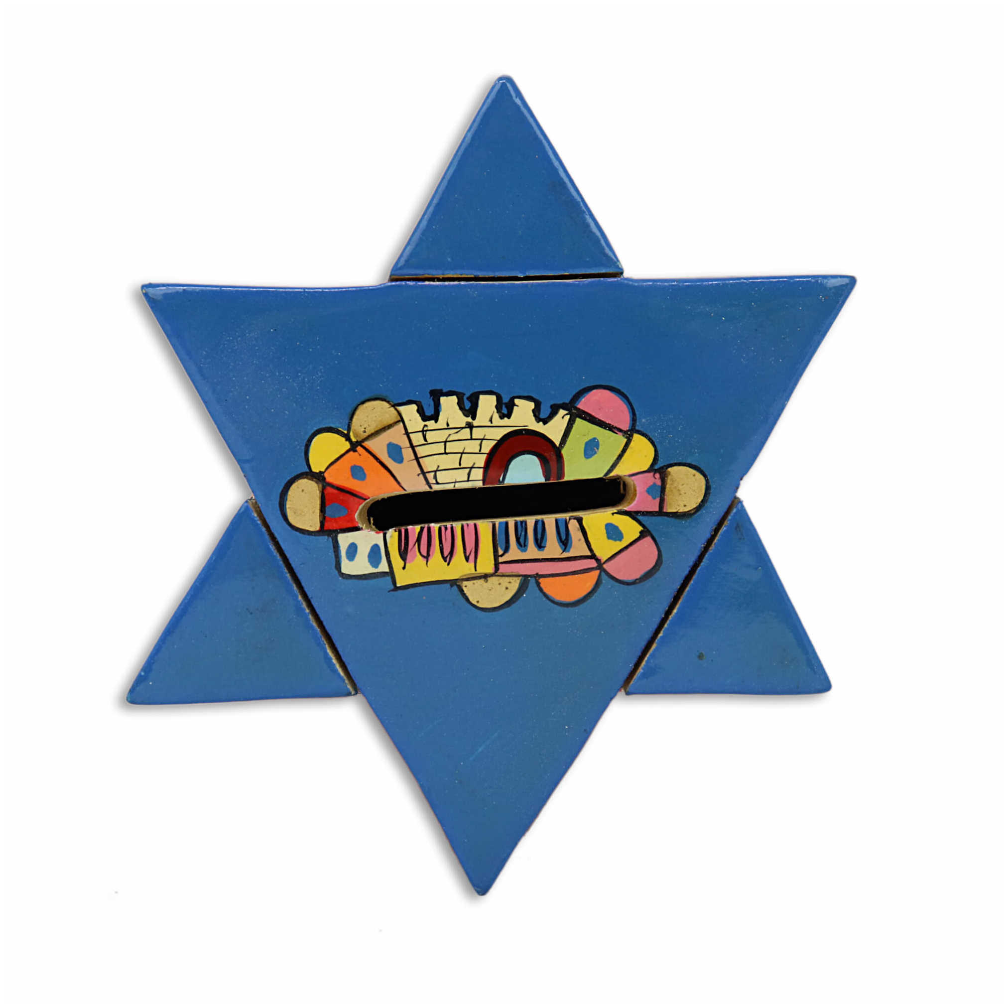 Star Of David Jerusalem Tzedakah Box