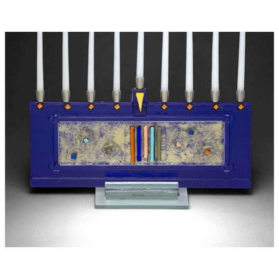 Stellar Blue Menorah -Perfect For Hanukkah