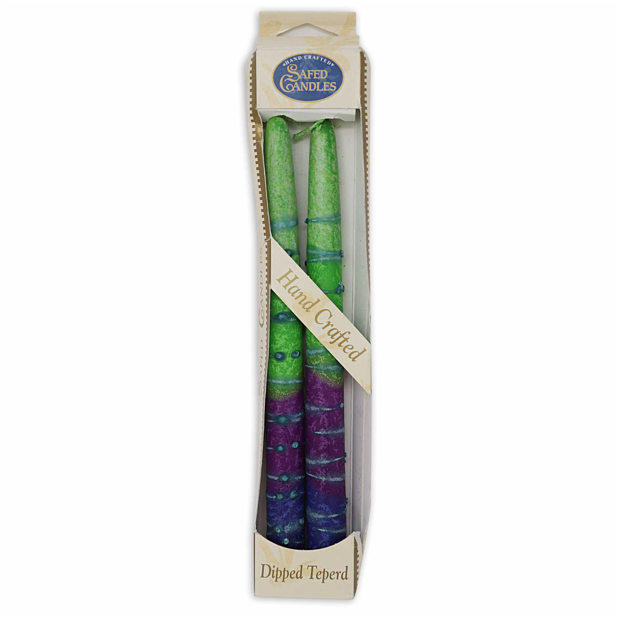 Sunrise Taper Candles - 10 - Green - Perfect For Any Jewish Holiday
