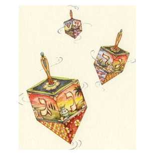 The Spinning Dreidel - Box Of 10 Cards -Perfect For Hanukkah