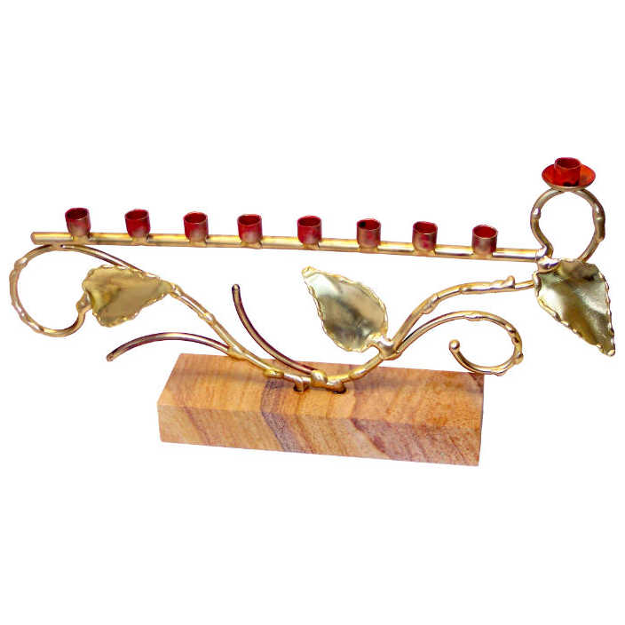 Tree Of Life Menorah On Stone -Perfect For Hanukkah