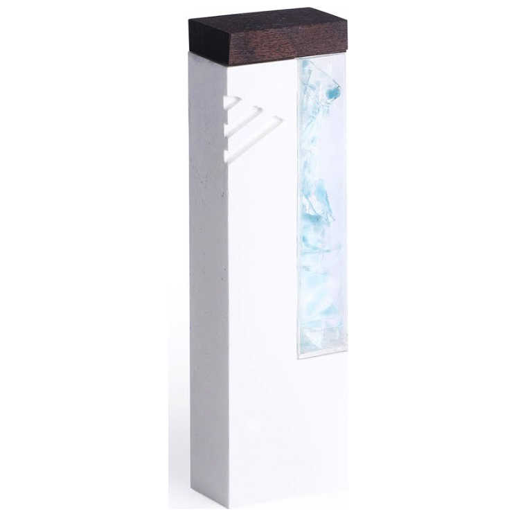 White Modern Minimalist Cement Wedding Keepsake Mezuzah Case By Project Lev