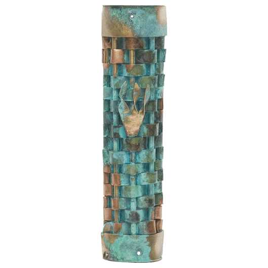 Woven Patina Mezuzah Case